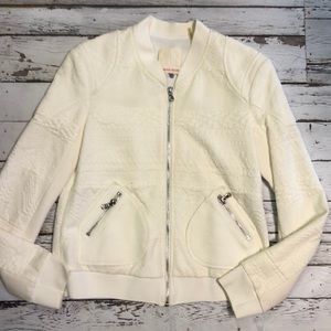 Rebecca Taylor Cream Knit Jacket Size 2